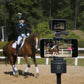 Pivo Action Mount attached to smartphone and camera on a Pivo Pod, capturing equestrian scene.