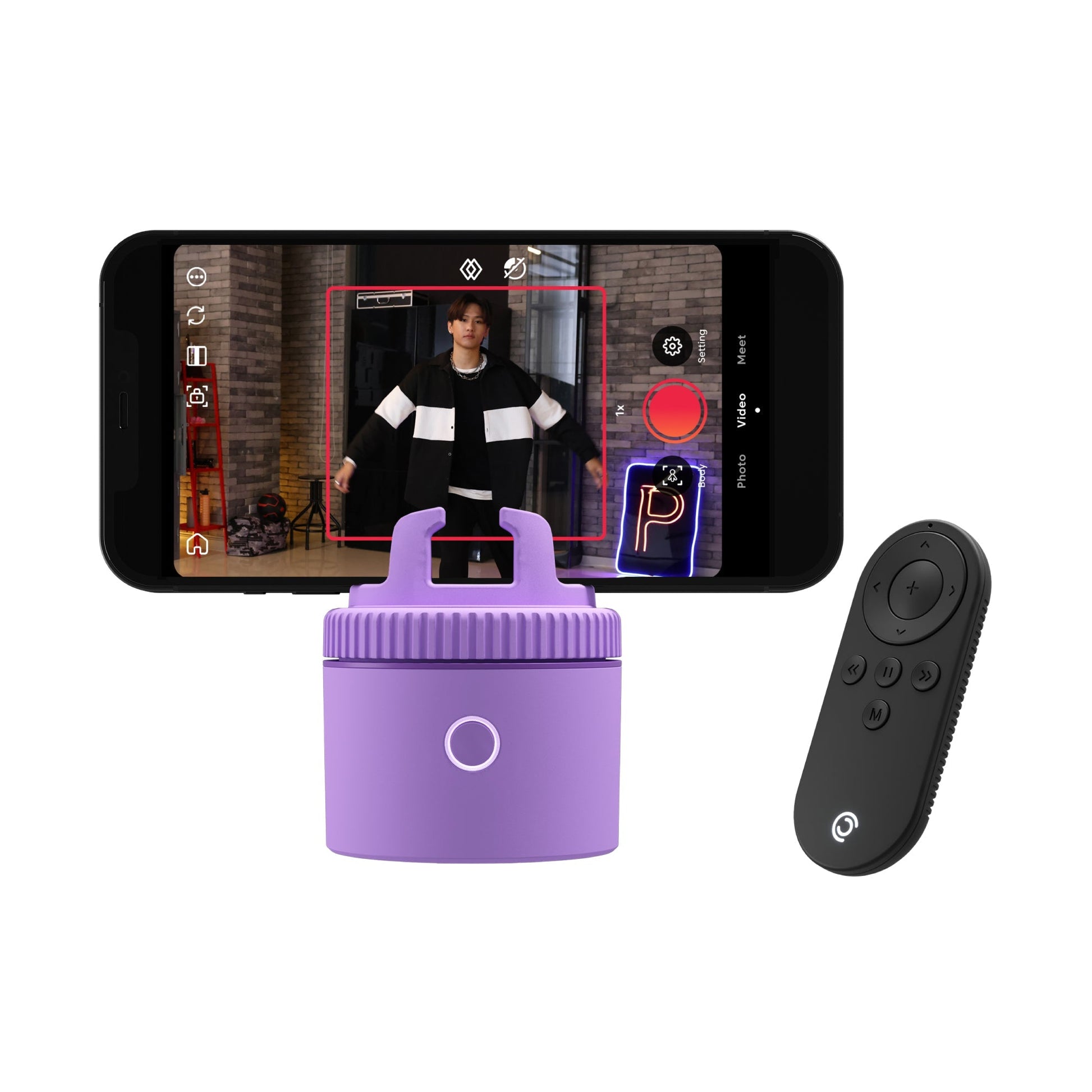 Pivo Pod Lite Auto Face Tracking Phone Holder, 360° Rotation, Handsfree  Video Recording - Purple : Target